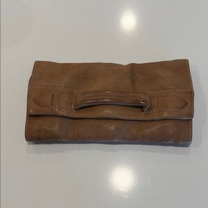 Neil Barrett Brown Leather Clutch very unique